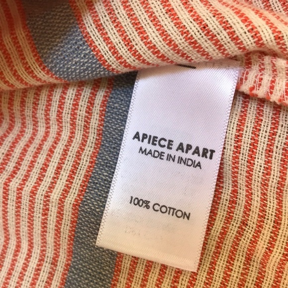 NWT! A Piece Apart SZ 6, striped shirred Agata top - Picture 7 of 9